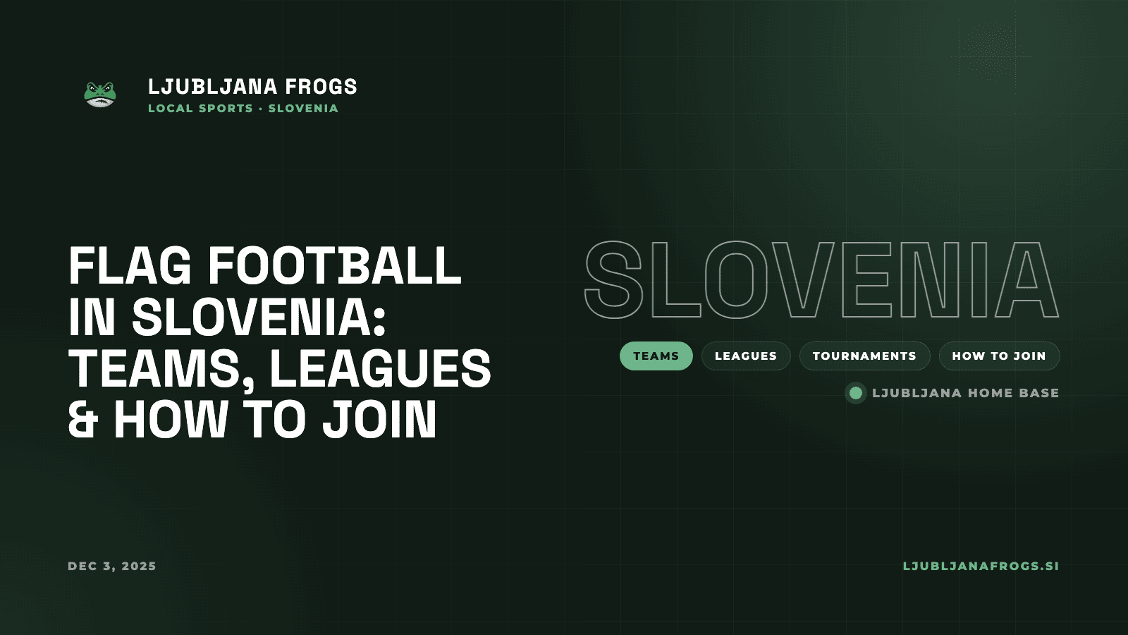 Flag football Slovenija: Momčadi, lige i kako se pridružiti 2025